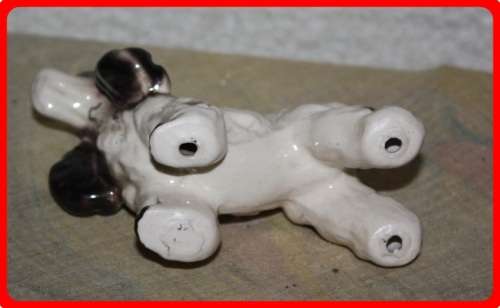 VINTAGE BLACK AND WHITE SPANIEL DOG