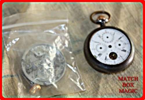 OLD POCKET WATCH WITH SPARE PARTS ACIER GARANTI (SPARES)