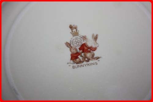 TWO ROYAL DOULTON BUNNYKINS PLATES  POST OFFICE AND BATH TIME (D)