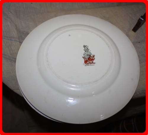 TWO ROYAL DOULTON BUNNYKINS PLATES  POST OFFICE AND BATH TIME (D)