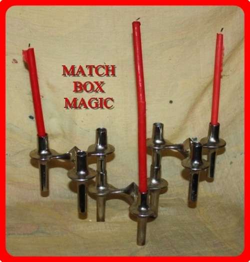 THREE MODERNIST METAL STACKABLE  TAPIR CANDLE HOLDERS ATTRIBUTED TO NAGEL OF GERMANY  VINTAGE