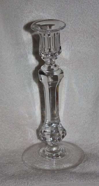 LOVELY   GLASS CANDLESTICK CATCHES THE LIGHT BEAUTIFULLY