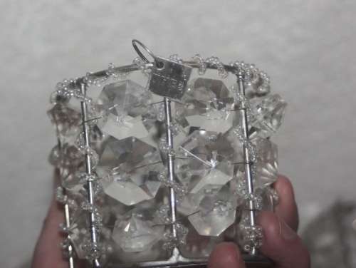 THREE SPARKLE TEA LIGHT CANDLE HOLDERS