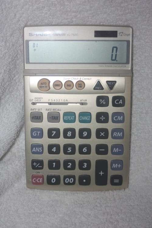 SHARP ELSI MATE EL-792 C TWIN POWER CALCULATOR 12 DIGIT