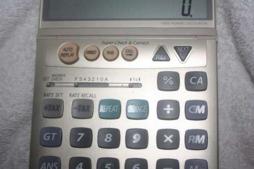 SHARP ELSI MATE EL-792 C TWIN POWER CALCULATOR 12 DIGIT