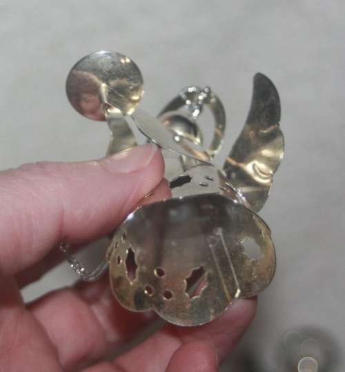FOUR LOVELY SILVER METAL ANGELS PERFECT FOR YOUR CHRISTMAS TREE
