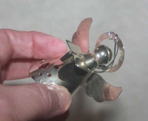 FOUR LOVELY SILVER METAL ANGELS PERFECT FOR YOUR CHRISTMAS TREE