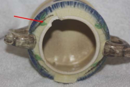 OLD COTTAGE SUGAR BOWL NO LID (D) PERFECT FOR A POT PLANT OR HERBS