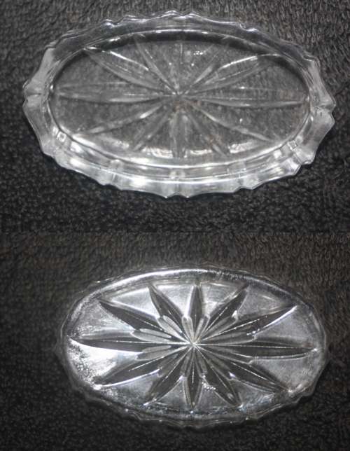 STAR CUT GLASS RING DISH SMALL