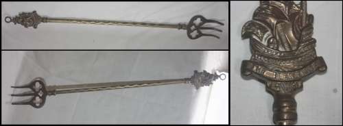 SAILING WAR SHIP THE REVENGE WITH DATE 1588 FIRE POKER NICE TO HANG NEXT TO A FIRE PLACE
