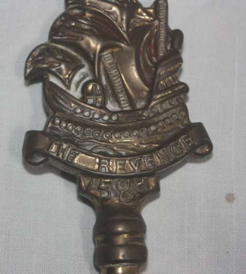 SAILING WAR SHIP THE REVENGE WITH DATE 1588 FIRE POKER NICE TO HANG NEXT TO A FIRE PLACE