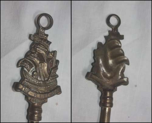 SAILING WAR SHIP THE REVENGE WITH DATE 1588 FIRE POKER NICE TO HANG NEXT TO A FIRE PLACE
