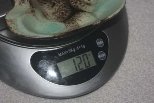 ASHTRAY  VARIEGATED GLAZE NUMBERED UNDERNEATH VINTAGE
