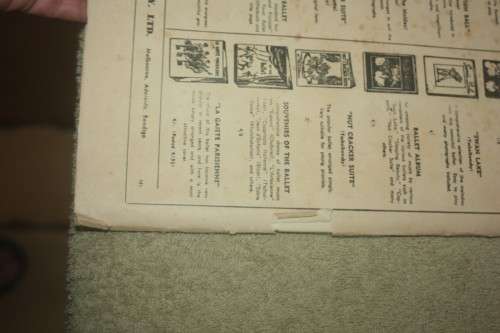 GEMS OF STRAUSS FOR PIANO VINTAGE MUSIC BOOK WITH LOVELY ILLUSTRATION OF DANCER FROM 30s 40s PAGES60