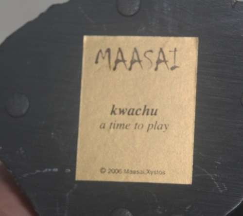 MAASAI KWACHU A TIME TO PLAY STATUE 2006 (D) LABEL UNDERNEATH
