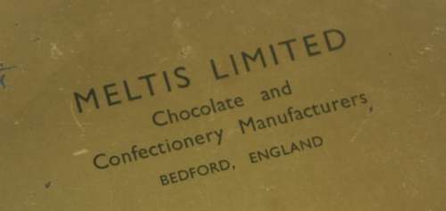 STUNNING VINTAGE CHOCOLATE BOX TIN WITH PORTRAIT OF LADY MELTIS LIMITED BEDFORD ENGLAND