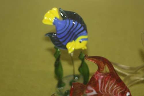 JOB LOT OF EIGHT GLASS FISH (D) SEE DESCRIPTION PAGE
