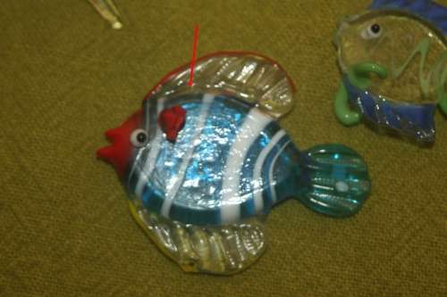 JOB LOT OF EIGHT GLASS FISH (D) SEE DESCRIPTION PAGE