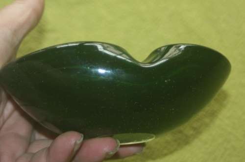 GREEN MURANO GLASS ASHTRAY