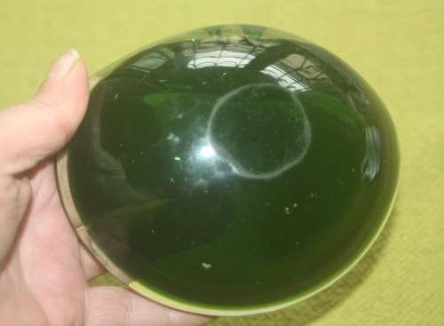 GREEN MURANO GLASS ASHTRAY