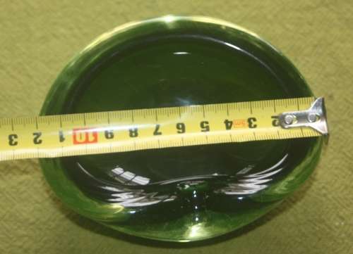 GREEN MURANO GLASS ASHTRAY