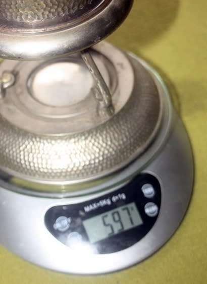 DECORATIVE ITEM VINTAGE COFFEE PERCOLATOR   ON STAND (D)