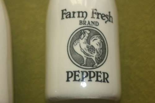 FUN MILK BOTTLE SHAPED FARM FRESH SALT AND PEPPER SET LARGE