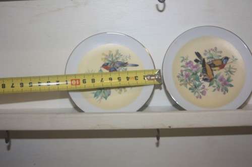 PAIR OF IMPERIAL IMARI WALL PLATES SMALL BIRD DETAIL
