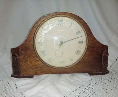 Canham 8 day mantel clock dome glass. Not working