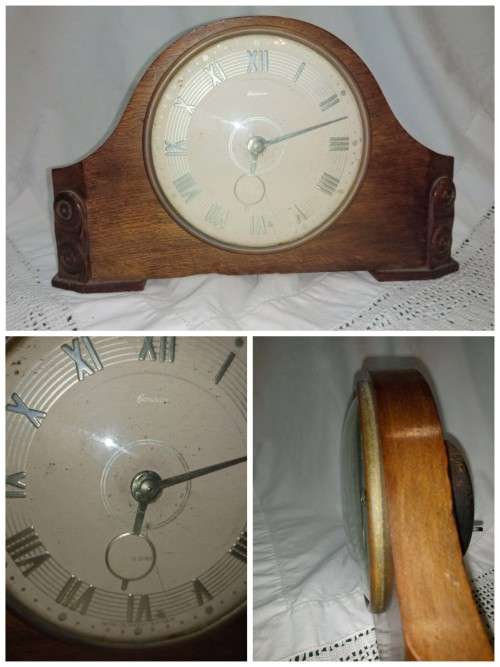 Canham 8 day mantel clock dome glass. Not working