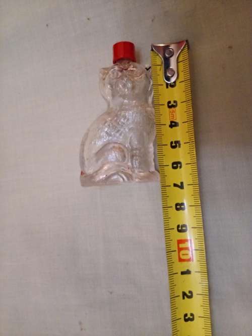 Rare vintage glass cat perfume bottle