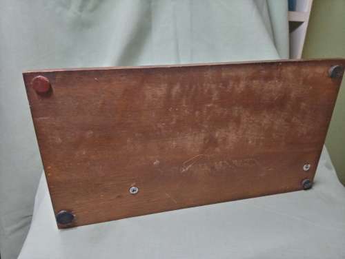 Wooden 2-tier desk tidy vintage perfect to display old pens or pipes