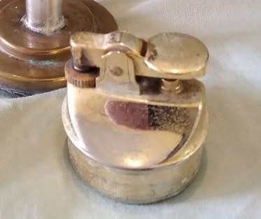 Table lighter in the shape of a globe vintage nice collectible condition fair