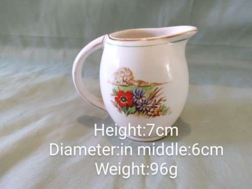 Small milk/creamer jug made in England. Vintage. Botanical details pretty thing