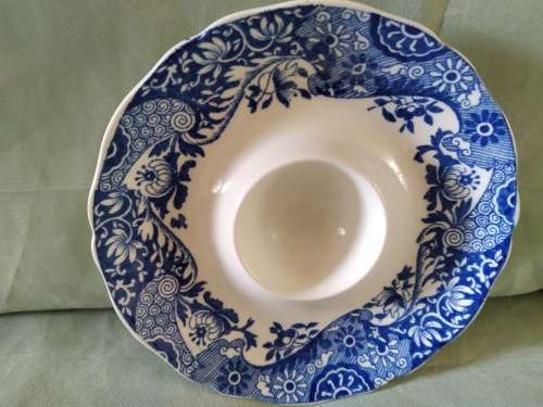 Pair of Copeland spodes Italian England egg cups blue and white(D)