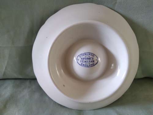 Pair of Copeland spodes Italian England egg cups blue and white(D)