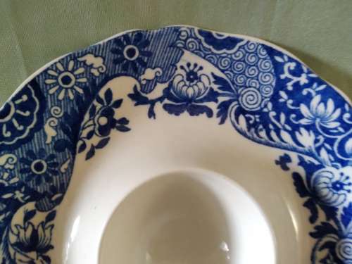 Pair of Copeland spodes Italian England egg cups blue and white(D)