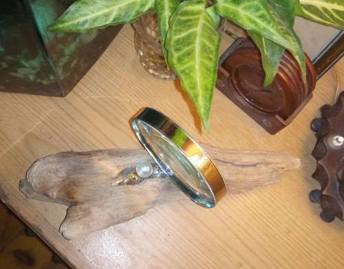 One-of-a-kind Driftwood magnifying glass perfect as a functional decorative item