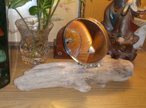 One-of-a-kind Driftwood magnifying glass perfect as a functional decorative item