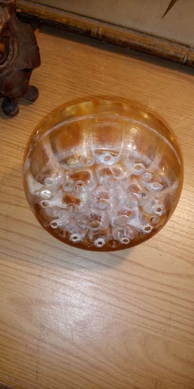 Vintage carnival glass Flower frog