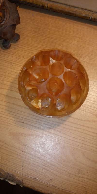 Vintage carnival glass Flower frog