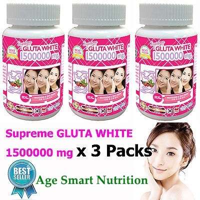 GlutaWhite Skin  FAST ACTING whitening  1500000 mg. Glutathione V-face lightening tightening