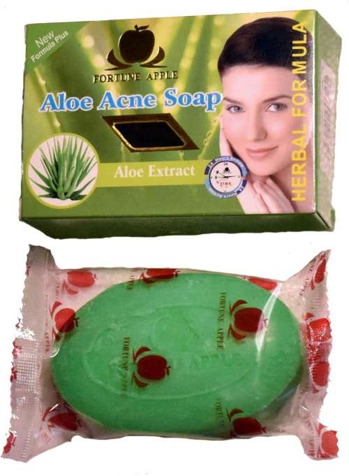 24 hours Aloe Acne Soap 100g. Coconut, olive, palm oils Hyaluronic acid Vitamin E Herbal extracts