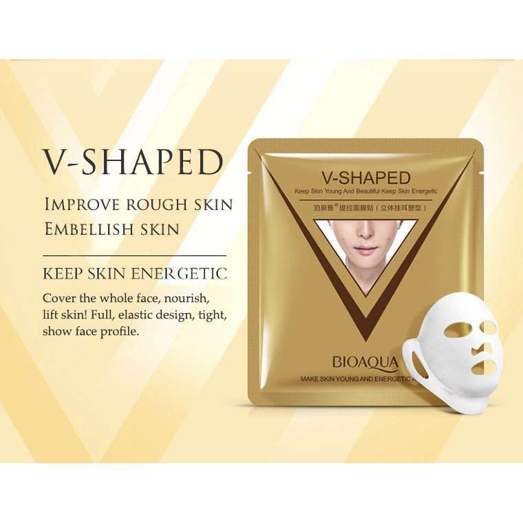 40g BIOAQUA V- shape mask. Remove double chin. Lift face skin from first aplication. slimming
