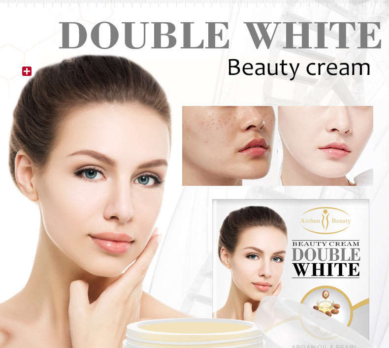 30 g Double white face skin cream.Argan oil and pearl.remove pimples freckles,anti-spots,moisturize