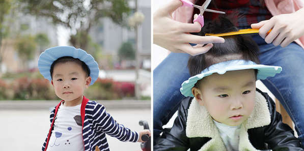Shower adjustable Shield Waterproof Ear Protect Eye Children Hats Infant, haircut, kids, baby bath