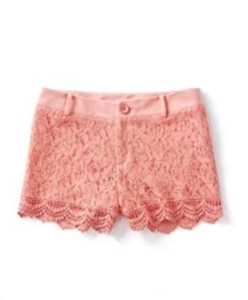 Trendy lace Design shorts (pink) - free delivery