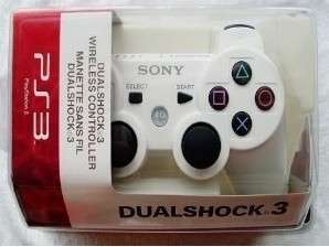 Genuine White Six Axis DualShock3 Wireless Bluetooth Controller for PS3 One Year Warranty
