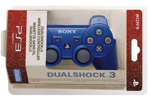 Genuine Blue Six Axis DualShock3 Wireless Bluetooth Controller for PS3 One Year Warranty