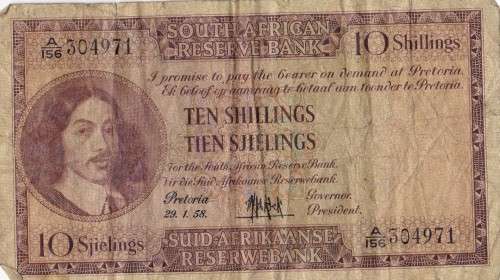 MH de Kock 1958 TEN SHILLING, 1958 ONE POUND AND 1957 ONE POUND ONE PRICE FOR ALL